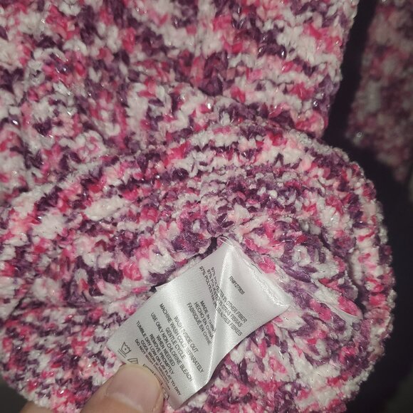 DKNY NEW Girls Pink Kids size L 14-16 Sweatshirt Hoodie Knit Warm Cozy - Picture 4 of 6